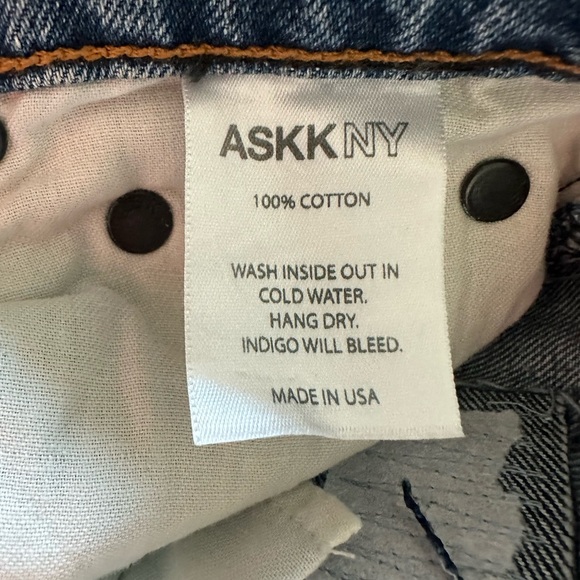 ASKK NY High Rise Straight Embroidered Jeans - Picture 7 of 8